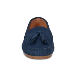Outlet Earth Shoes Raquel Slip-on Casual Flat Tassel Loafers Dark Blue