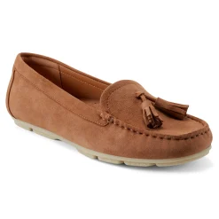New Earth Shoes Raquel Slip-on Casual Flat Tassel Loafers Medium Natural