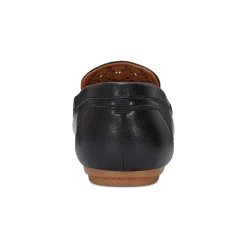 Online Earth Shoes Remi Almond Toe Slip-on Casual Flat Loafers Black