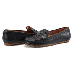 Online Earth Shoes Remi Almond Toe Slip-on Casual Flat Loafers Black