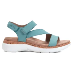 New Earth Shoes Roni Casual Strappy Flat Sandals Turquoise