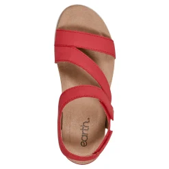 Online Earth Shoes Roni Casual Strappy Flat Sandals Medium Red