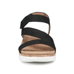 New Earth Shoes Roni Casual Strappy Flat Sandals Black