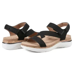 New Earth Shoes Roni Casual Strappy Flat Sandals Black