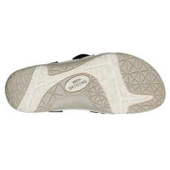 New Earth Shoes Samsin Round Toe Strappy Casual Flat Sandals Dark Blue