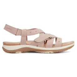 Earth Shoes Samsin Round Toe Strappy Casual Flat Sandals Pink
