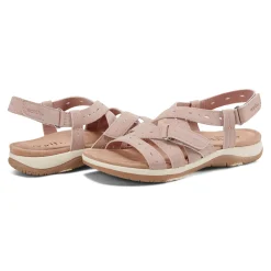 Earth Shoes Samsin Round Toe Strappy Casual Flat Sandals Pink