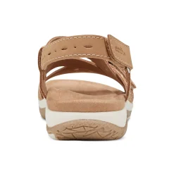 Online Earth Shoes Samsin Round Toe Strappy Casual Flat Sandals Medium Natural