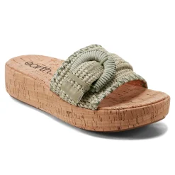 Earth Shoes Samsy Casual Slip-on Wedge Platform Sandals Light Green