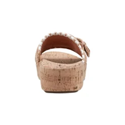 Sale Earth Shoes Samsy Casual Slip-on Wedge Platform Sandals Light Natural