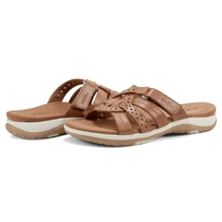 Hot Earth Shoes Sassoni Strappy Casual Slip-On Flat Sandals Medium Natural
