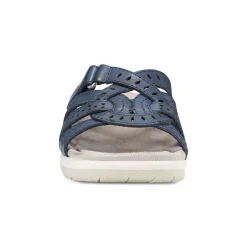 Online Earth Shoes Sassoni Strappy Casual Slip-On Flat Sandals Dark Blue