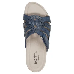 Online Earth Shoes Sassoni Strappy Casual Slip-On Flat Sandals Dark Blue
