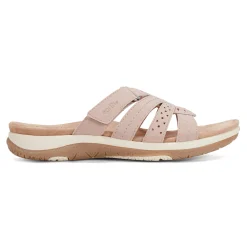 Online Earth Shoes Sassoni Strappy Casual Slip-On Flat Sandals Light Pink