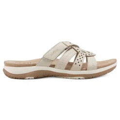 New Earth Shoes Sassoni Strappy Casual Slip-On Flat Sandals Ivory