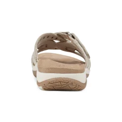 New Earth Shoes Sassoni Strappy Casual Slip-On Flat Sandals Ivory
