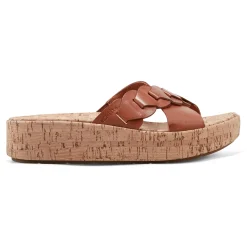 Best Earth Shoes Scotti Casual Slip-on Wedge Platform Sandals Dark Natural