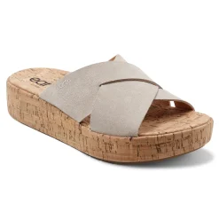 Best Earth Shoes Scout Casual Slip-on Wedge Platform Sandals Light Natural