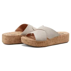 Best Earth Shoes Scout Casual Slip-on Wedge Platform Sandals Light Natural