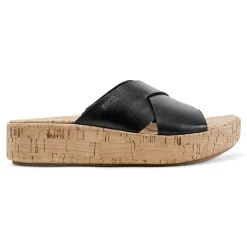 Best Earth Shoes Scout Casual Slip-on Wedge Platform Sandals Black
