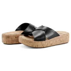 Best Earth Shoes Scout Casual Slip-on Wedge Platform Sandals Black