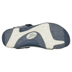Discount Earth Shoes Skylar Round Toe Lightweight Casual Flat Sandals Dark Blue