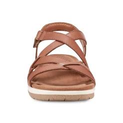 Clearance Earth Shoes Sterling Casual Strappy Round Toe Flat Sandals Medium Natural