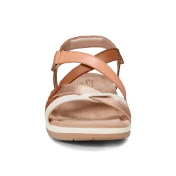 Earth Shoes Sterling Casual Strappy Round Toe Flat Sandals Natural Multi