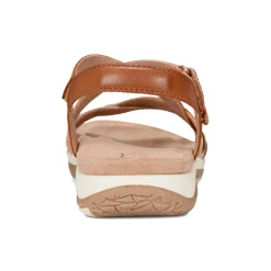 Earth Shoes Sterling Casual Strappy Round Toe Flat Sandals Natural Multi