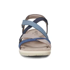 New Earth Shoes Sterling Casual Strappy Round Toe Flat Sandals Blue Multi