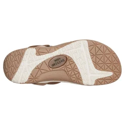 Clearance Earth Shoes Sterling Casual Strappy Round Toe Flat Sandals Light Gray