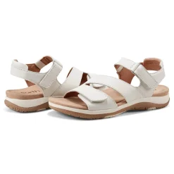 Best Earth Shoes Sureal Casual Strappy Round Toe Flat Sandals Ivory