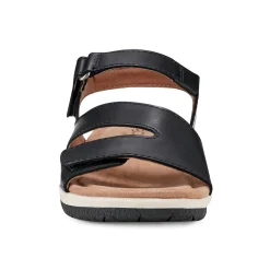 Online Earth Shoes Sureal Casual Strappy Round Toe Flat Sandals Black