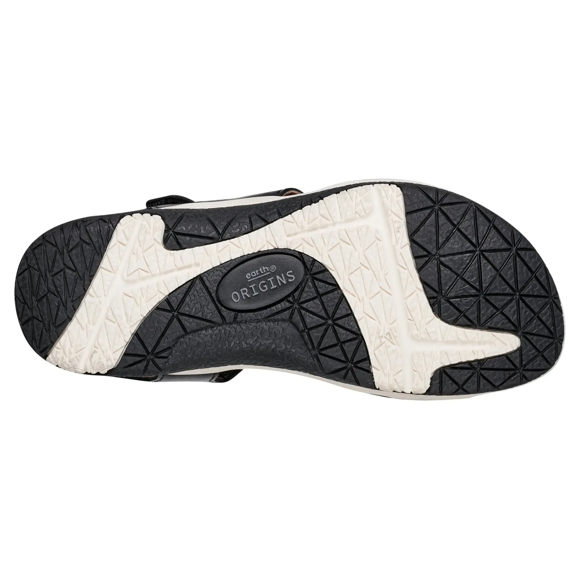 Online Earth Shoes Sureal Casual Strappy Round Toe Flat Sandals Black