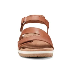 Hot Earth Shoes Sureal Casual Strappy Round Toe Flat Sandals Medium Natural