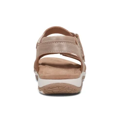 Discount Earth Shoes Sureal Casual Strappy Round Toe Flat Sandals Gold