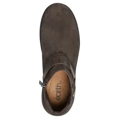 Online Earth Shoes Synal Flat Casual Booties Dark Brown