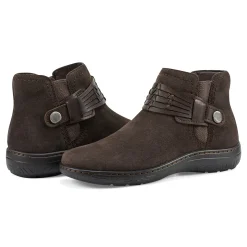 Online Earth Shoes Synal Flat Casual Booties Dark Brown
