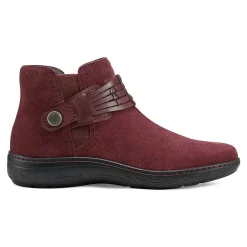 New Earth Shoes Synal Flat Casual Booties Dark Red