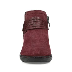 New Earth Shoes Synal Flat Casual Booties Dark Red
