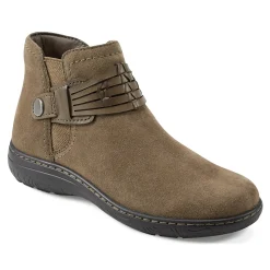 Hot Earth Shoes Synal Flat Casual Booties Dark Green