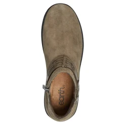 Hot Earth Shoes Synal Flat Casual Booties Dark Green