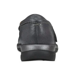 Outlet Earth Shoes Tose Lug Sole Square Toe Casual Ballet Flats Pewter