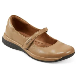 Sale Earth Shoes Tose Lug Sole Square Toe Casual Ballet Flats Medium Natural