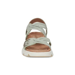 Outlet Earth Shoes Vernon Strappy Slingback Casual Flat Sandals Light Green