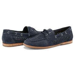 Best Earth Shoes Wishing Almond Toe Slip-on Flat Casual Loafers Dark Blue
