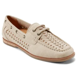 Sale Earth Shoes Wishing Almond Toe Slip-on Flat Casual Loafers Light Natural