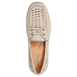 Sale Earth Shoes Wishing Almond Toe Slip-on Flat Casual Loafers Light Natural