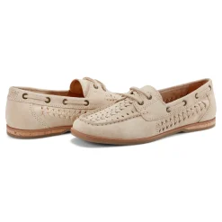 Sale Earth Shoes Wishing Almond Toe Slip-on Flat Casual Loafers Light Natural