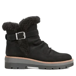 Clearance Earth Shoes Yara Waterproof Lug Sole Casual Ankle Booties Black